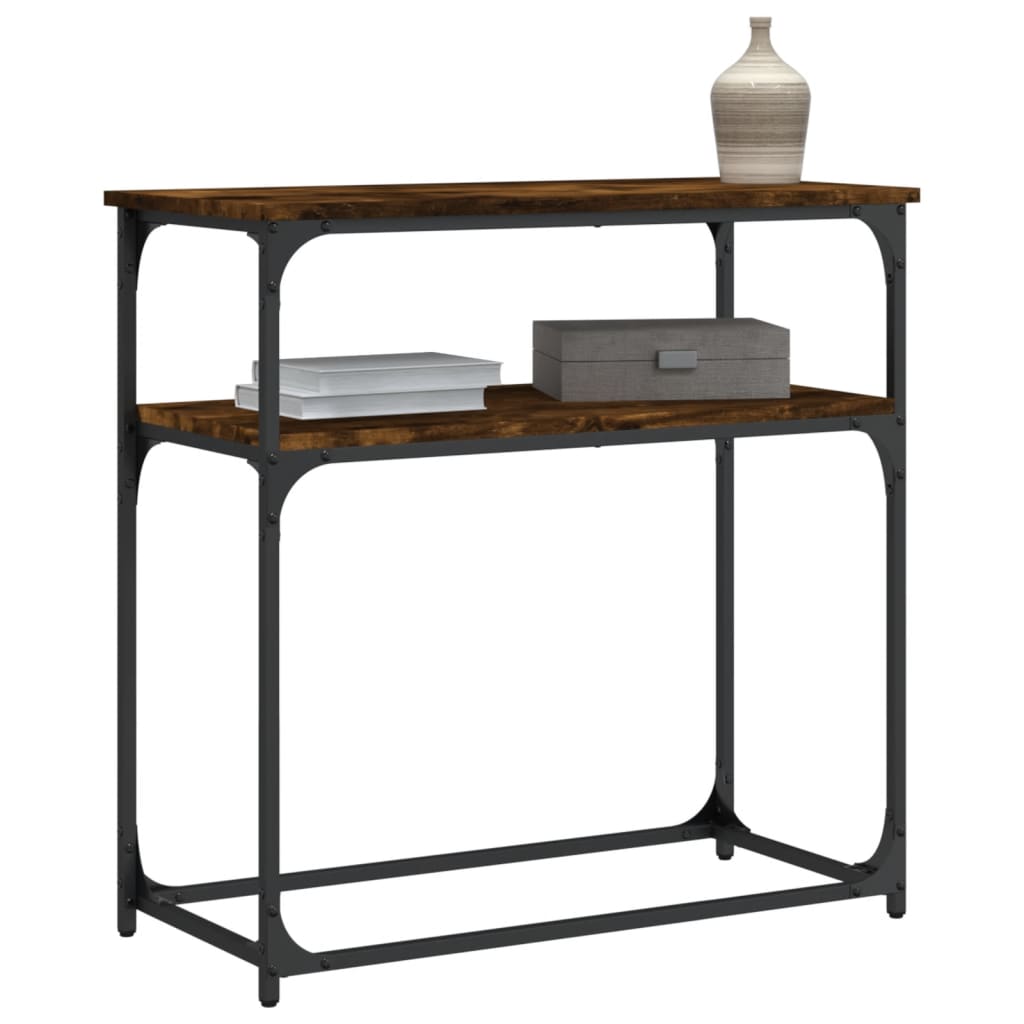 Masa consola, stejar fumuriu, 75x35,5x75 cm, lemn prelucrat — imaginea 3