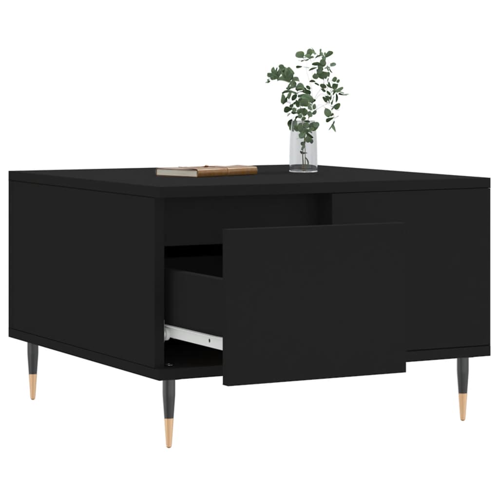 Masuta de cafea, negru, 55x55x36,5 cm, lemn prelucrat — imaginea 4