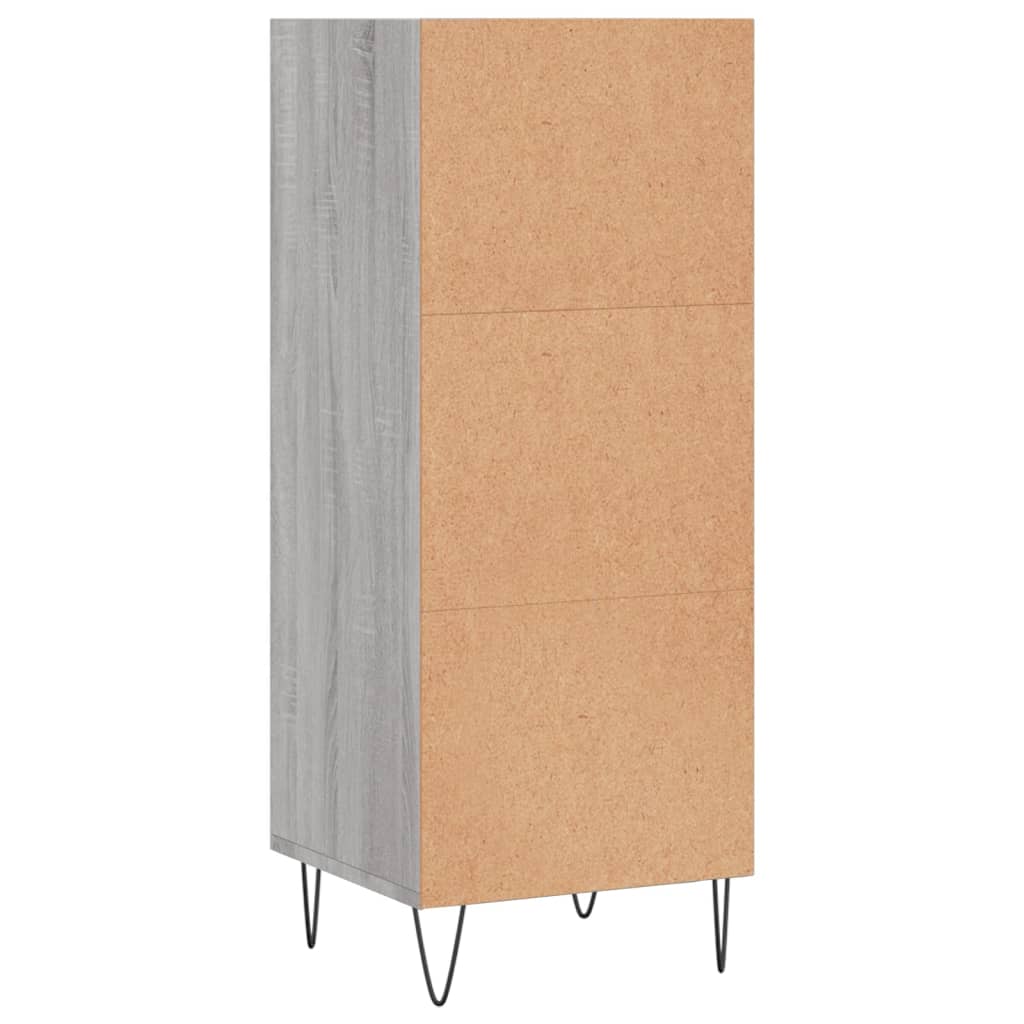Servanta, gri sonoma, 34,5x32,5x90 cm, lemn compozit — imaginea 6