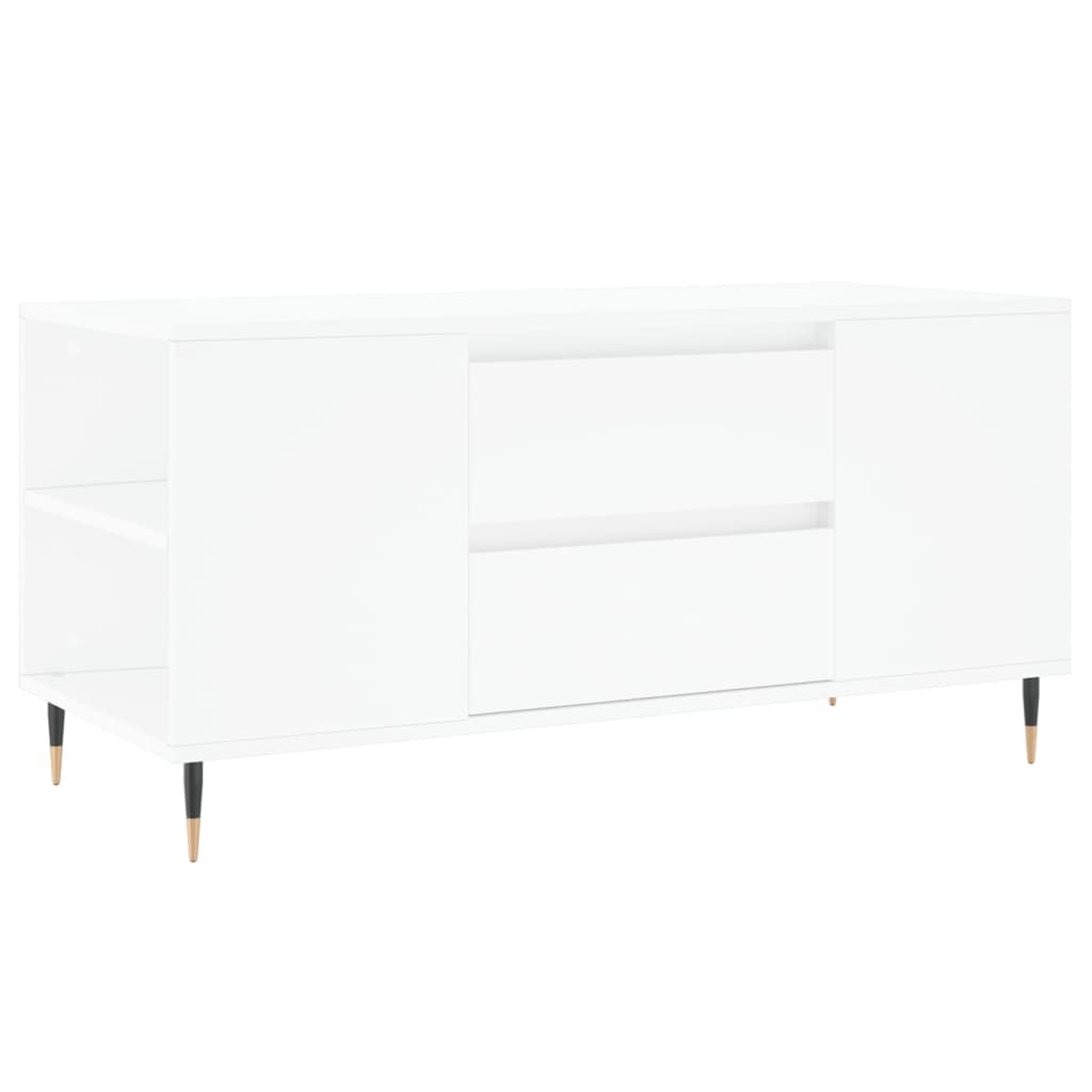 Masuta de cafea, alb, 102x44,5x50 cm, lemn prelucrat