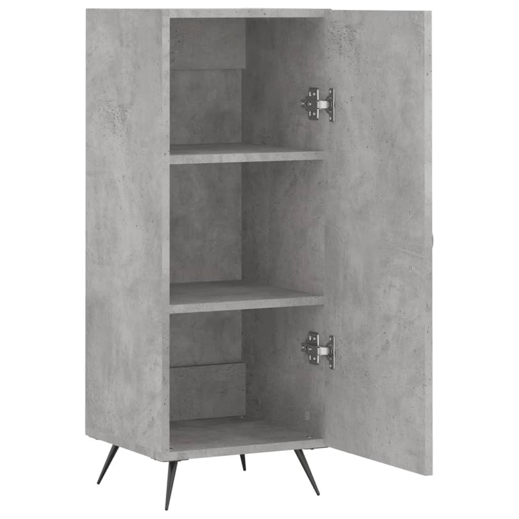 Servanta, gri beton, 34,5x34x90 cm, lemn compozit — imaginea 5