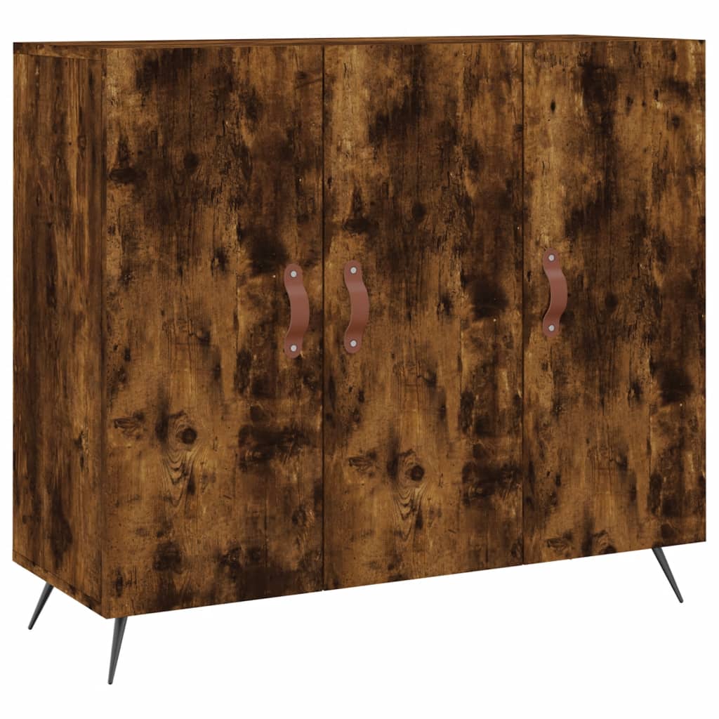 Servanta, stejar fumuriu, 90x34x80 cm, lemn compozit