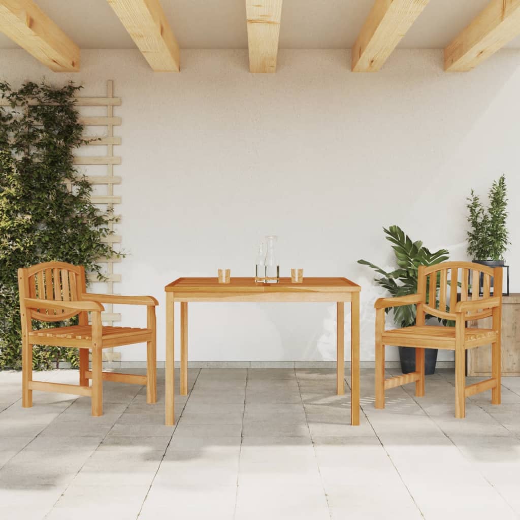 Set mobilier pentru gradina, 3 piese, lemn masiv de tec — imaginea 2