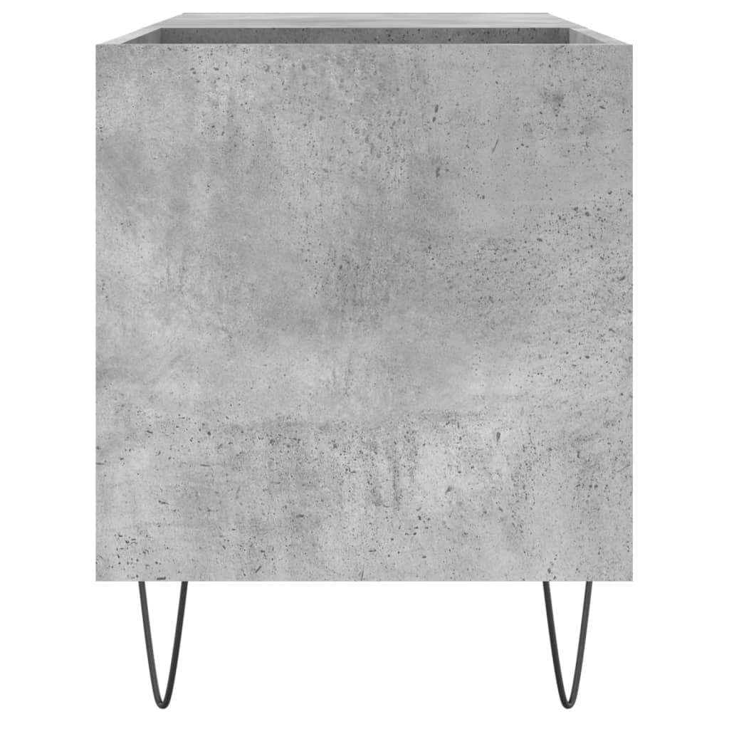 Dulap de discuri, gri beton, 85x38x48 cm, lemn prelucrat — imaginea 5