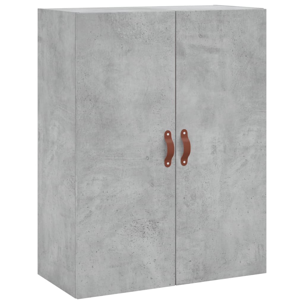 Dulap inalt, gri beton, 69,5x34x180, lemn compozit — imaginea 5