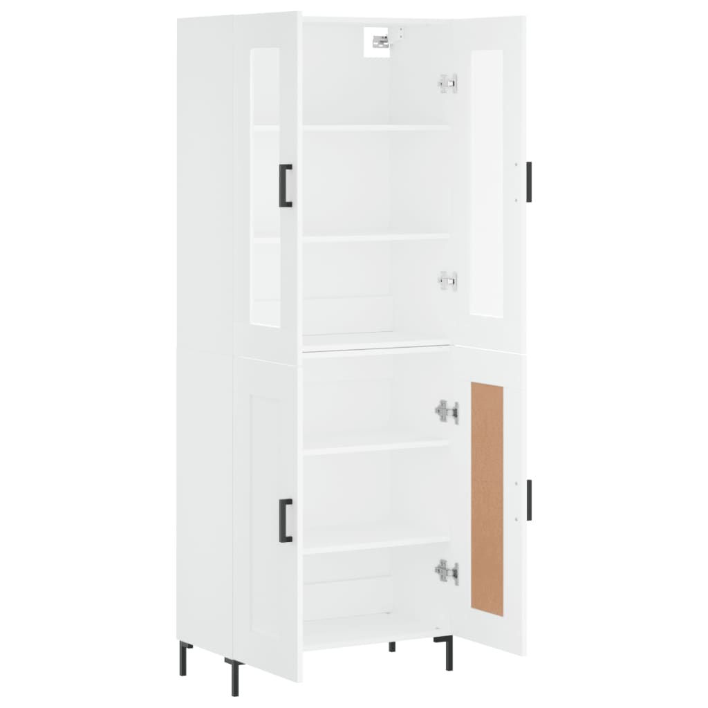 Dulap inalt, alb, 69,5x34x180 cm, lemn compozit — imaginea 4