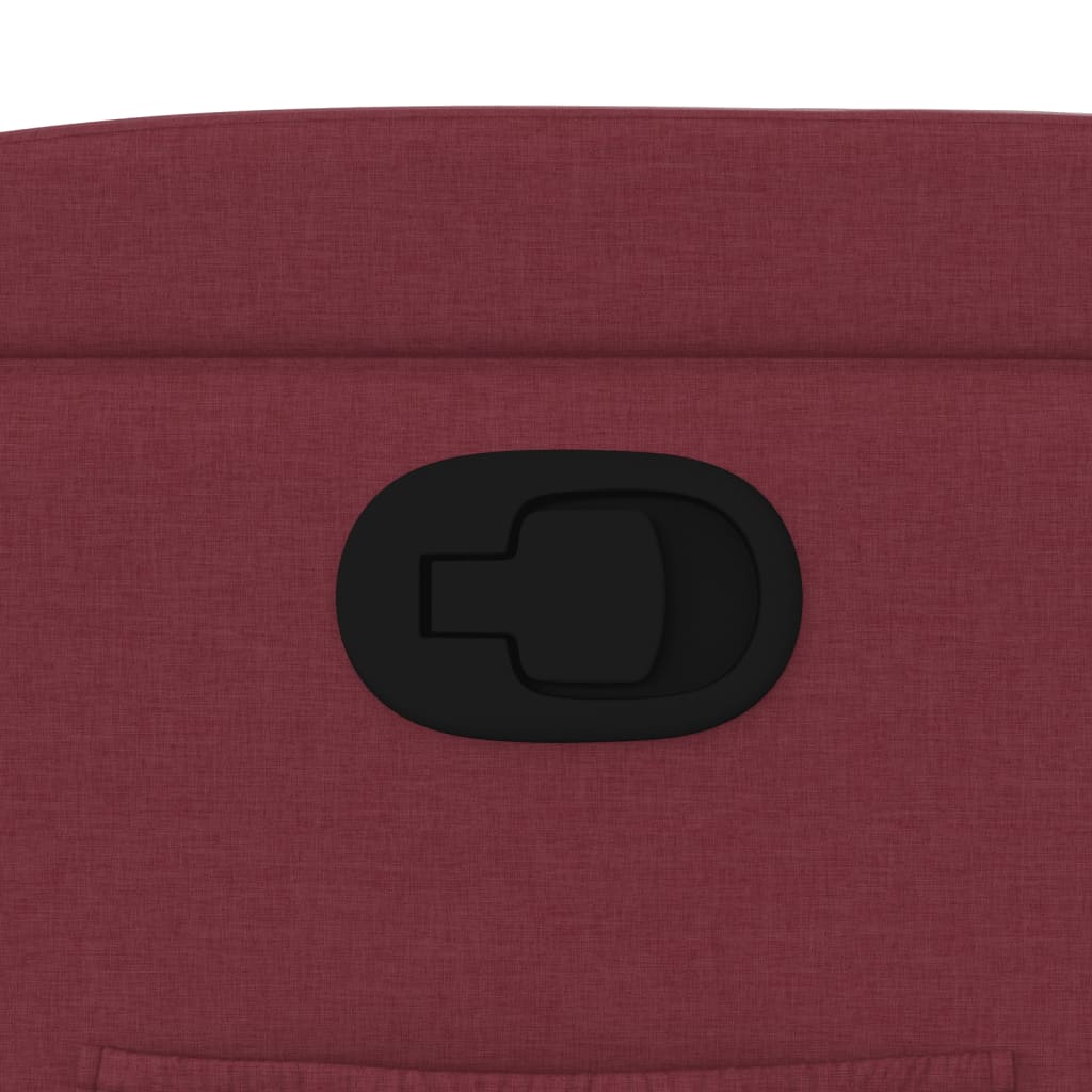 Fotoliu rabatabil, rosu vin, material textil — imaginea 9