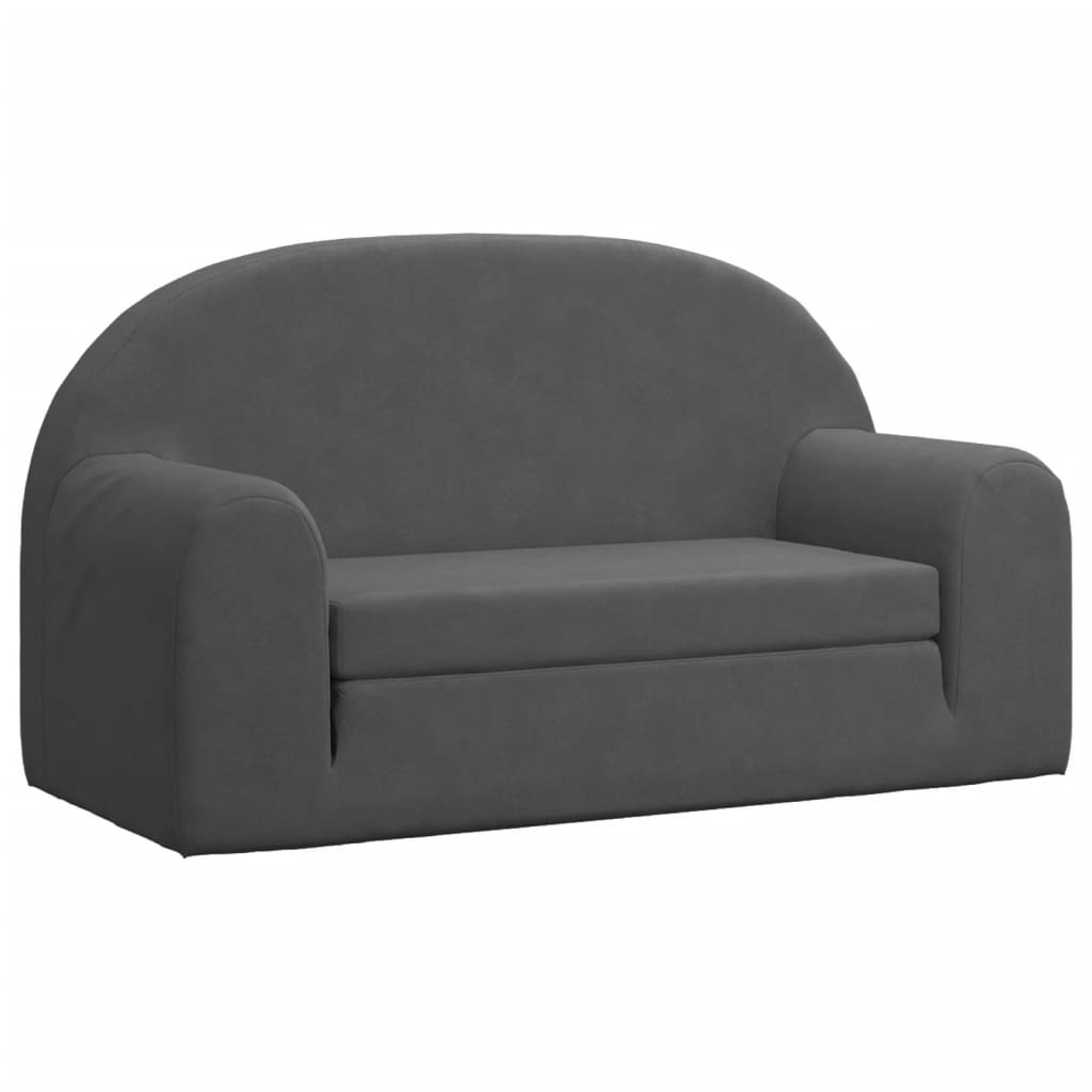 Canapea extensibila de copii cu 2 locuri, antracit, plus moale
