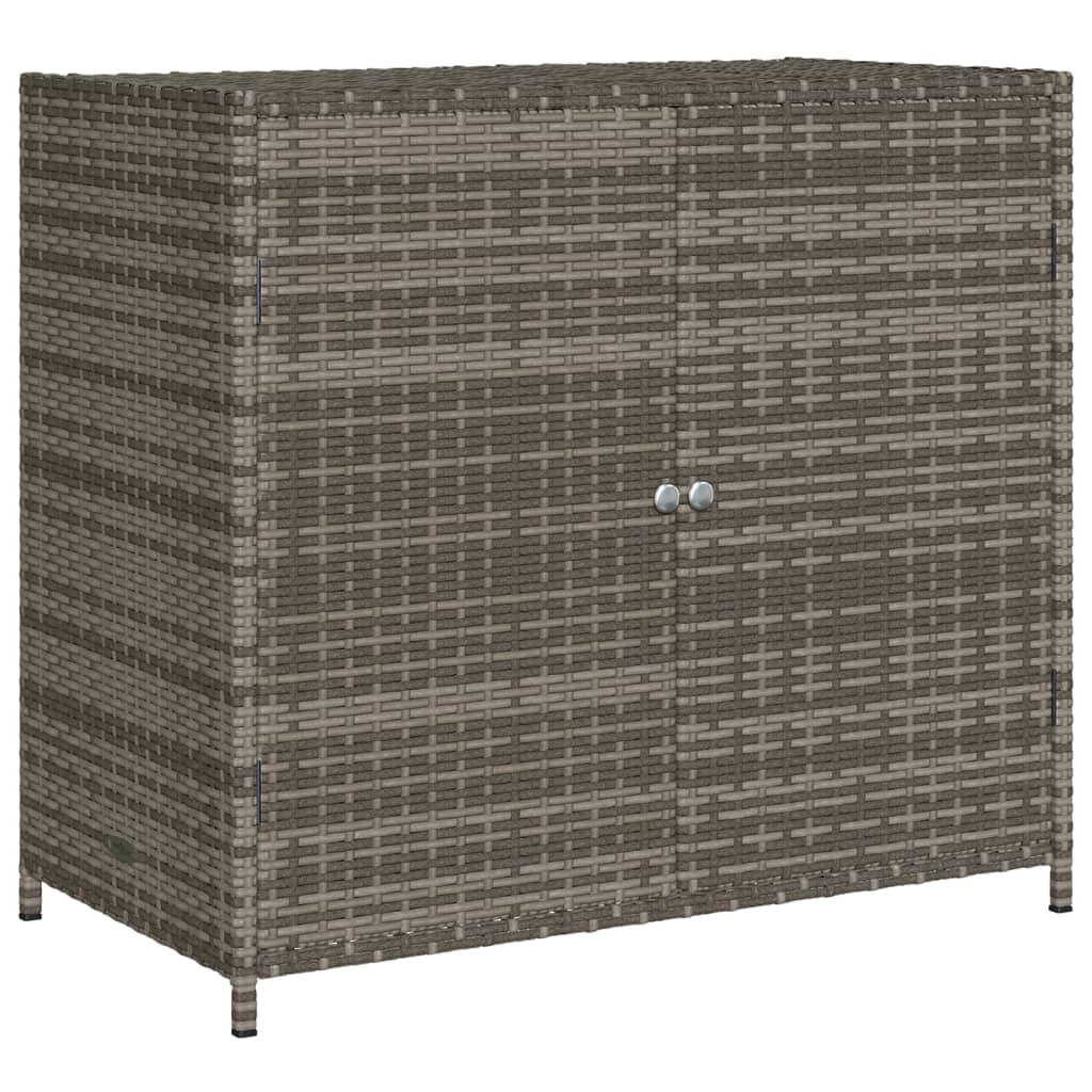 Dulap depozitare de gradina, gri, 83x45x76 cm, poliratan