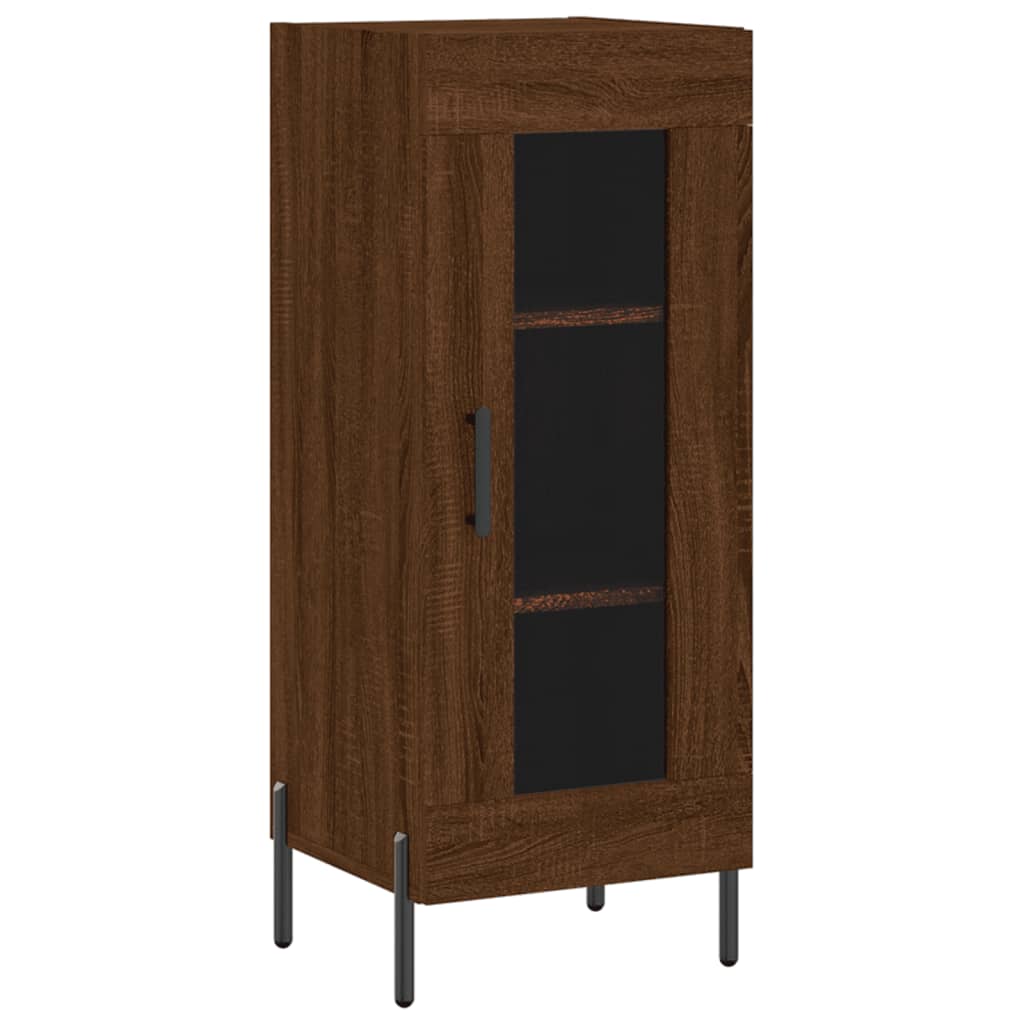 Servanta, stejar maro, 34,5x34x90 cm, lemn compozit
