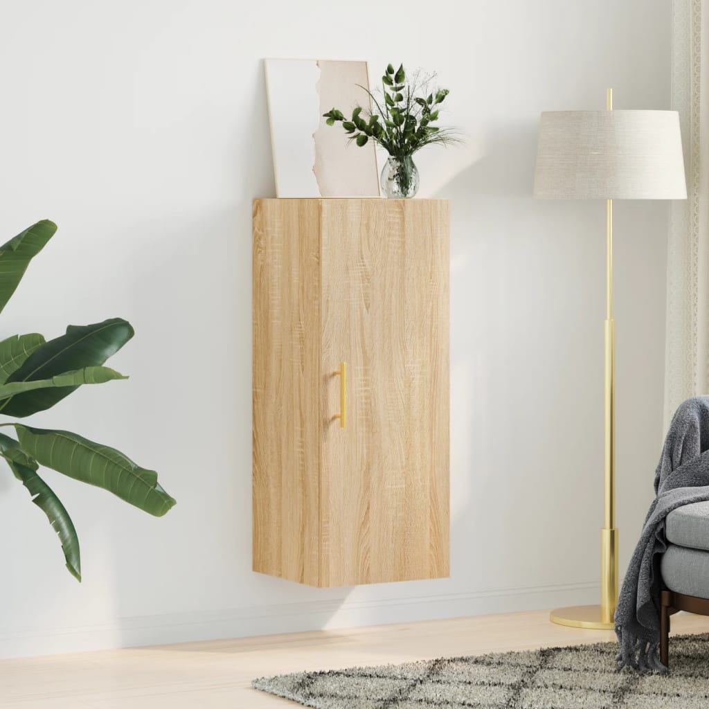 Dulap montat pe perete, stejar sonoma, 34,5x34x90 cm — imaginea 3