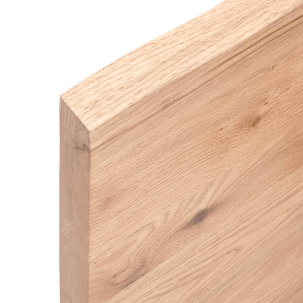 Raft de perete maro deschis 80x40x(2-4) cm lemn stejar tratat — imaginea 3