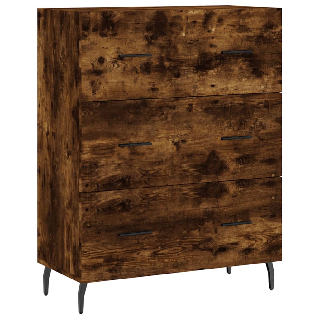 Servanta, stejar fumuriu, 69,5x34x90 cm, lemn compozit