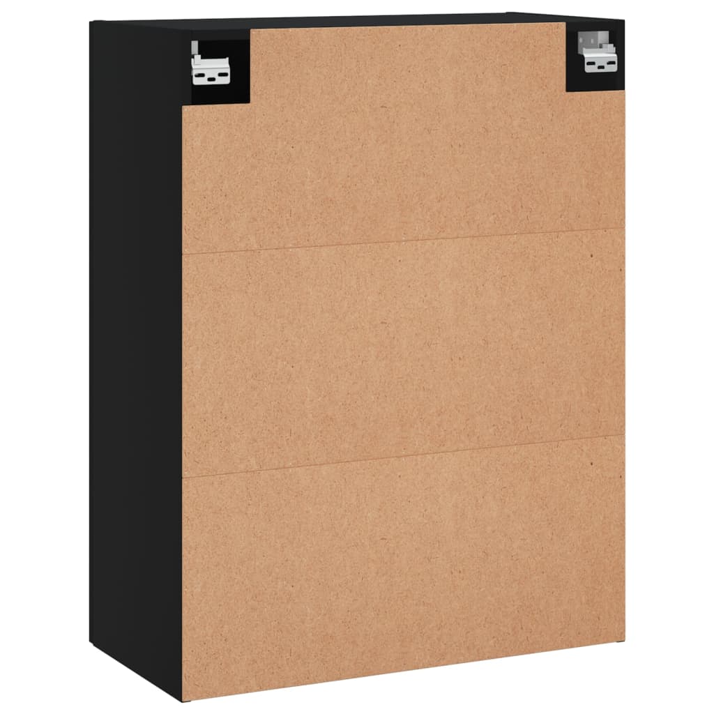 Dulap cu montaj pe perete, negru, 69,5x34x90 cm — imaginea 9