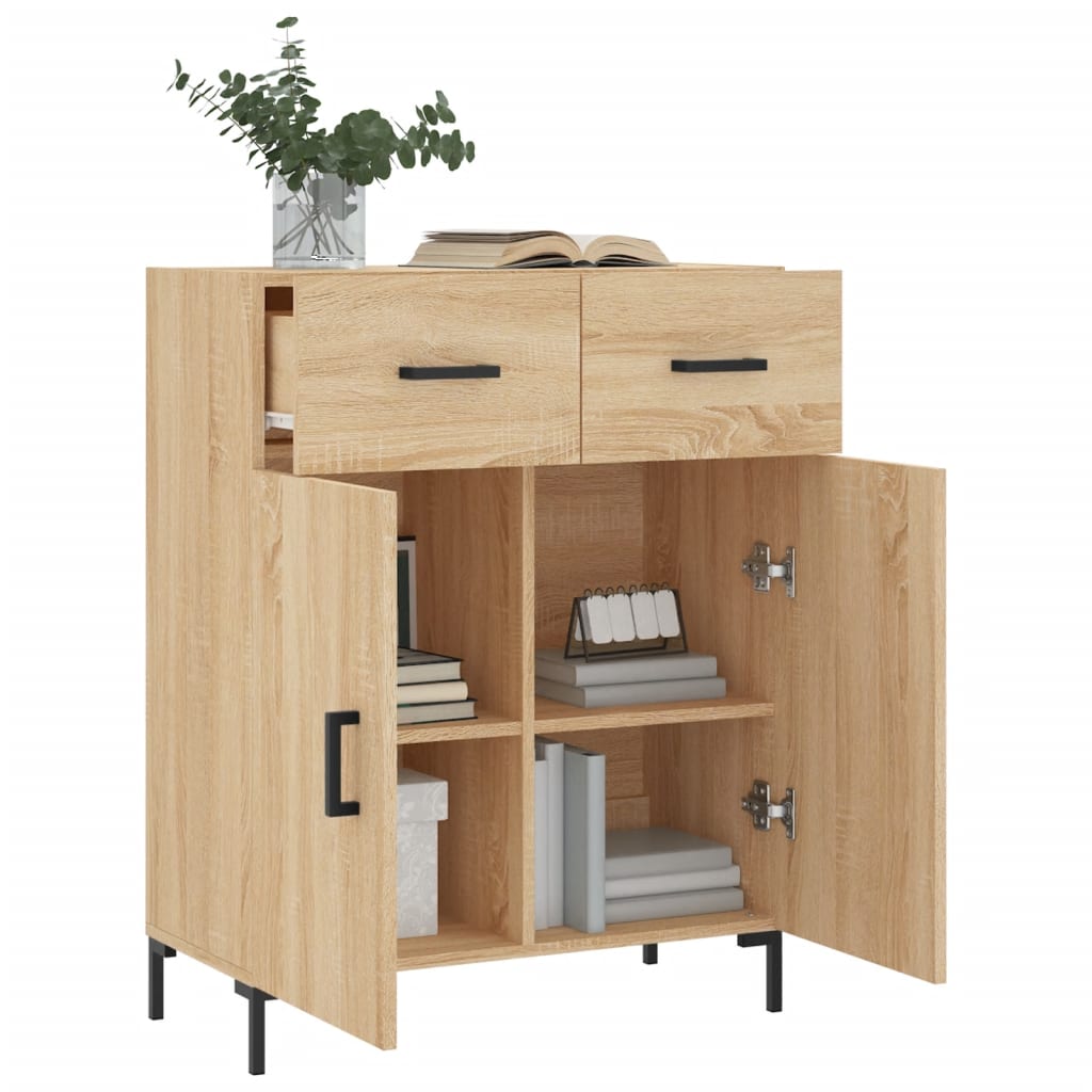 Servanta, stejar sonoma, 69,5x34x90 cm, lemn compozit — imaginea 4