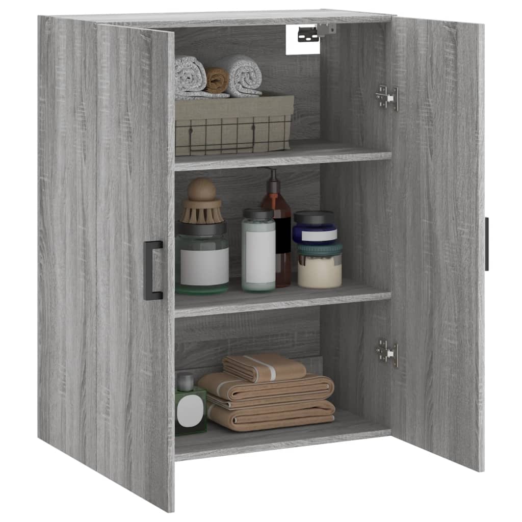 Dulap montat pe perete, gri sonoma, 69,5x34x90 cm — imaginea 5