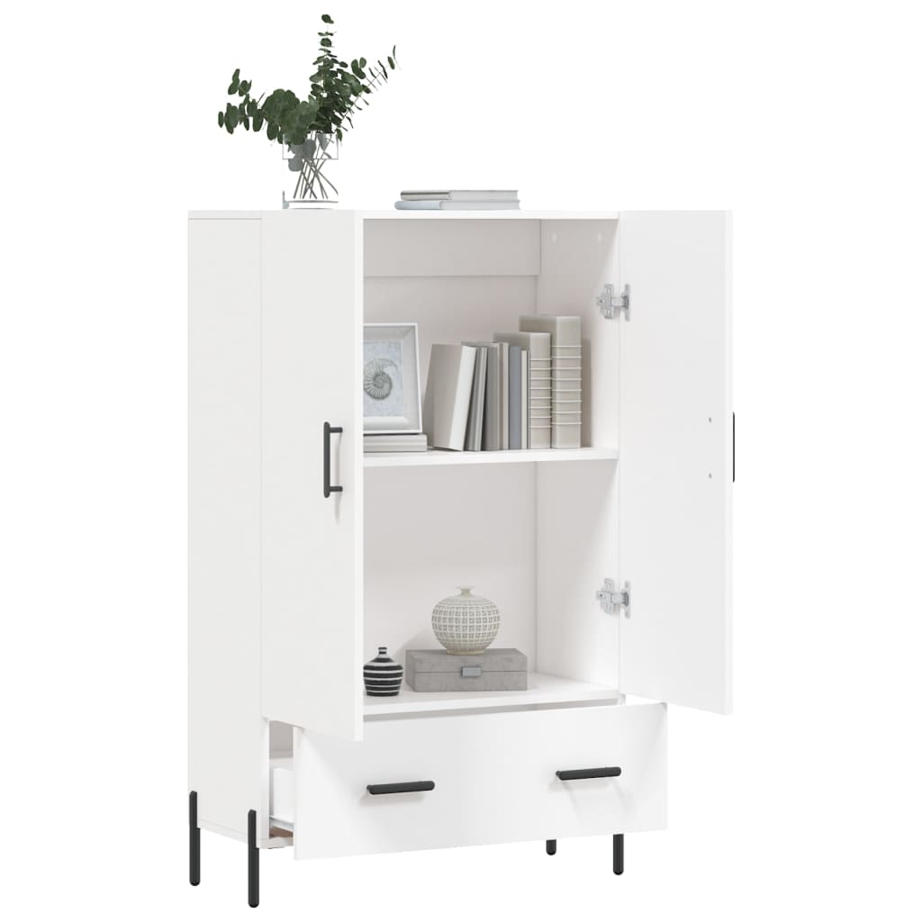 Dulap inalt, alb, 69,5x31x115 cm, lemn prelucrat — imaginea 4