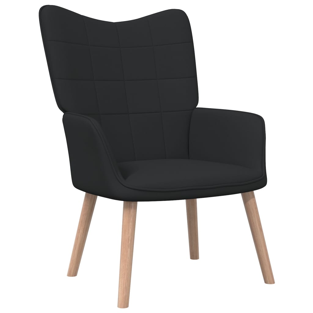 Fotoliu de relaxare, negru, material textil