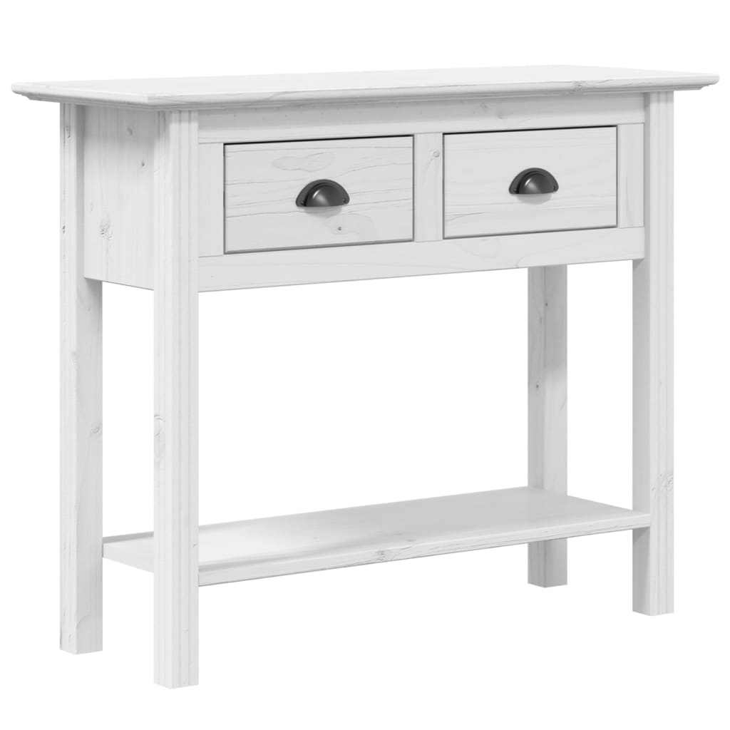 Masuta consola "BODO", alb, 90x34,5x73 cm, lemn masiv de pin