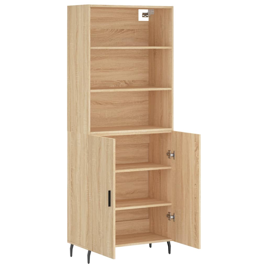 Dulap inalt, stejar sonoma, 69,5x34x180 cm, lemn compozit — imaginea 4