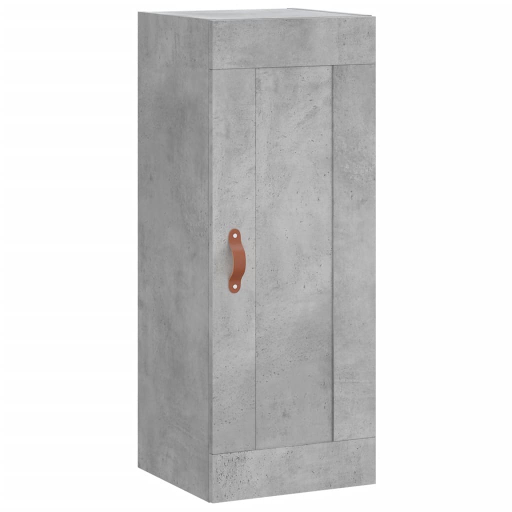 Dulap de perete, gri beton, 34,5x34x90 cm, lemn prelucrat