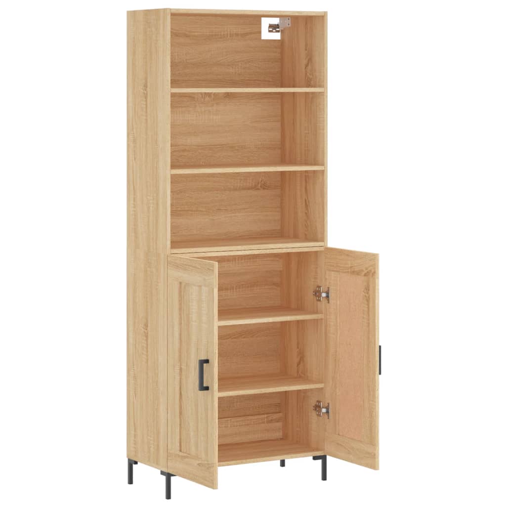Dulap inalt, stejar sonoma, 69,5x34x180 cm, lemn compozit — imaginea 4