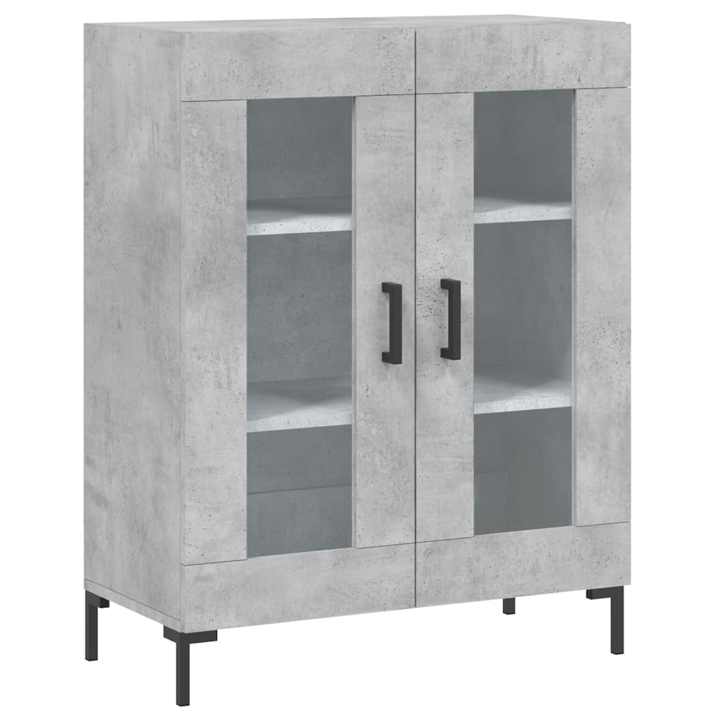 Dulap inalt, gri beton, 69,5x34x180, lemn compozit — imaginea 7