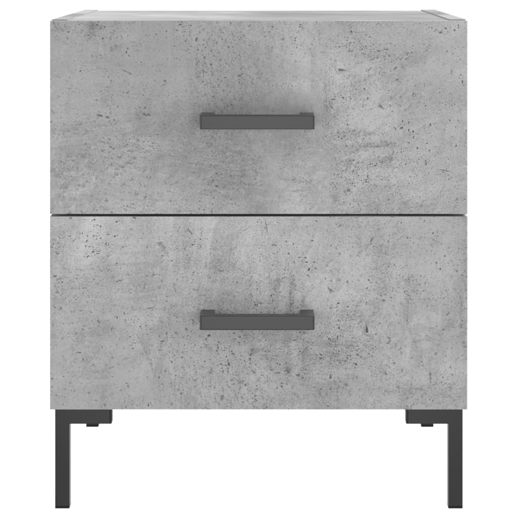 Noptiera, gri beton, 40x35x47,5 cm, lemn compozit — imaginea 6