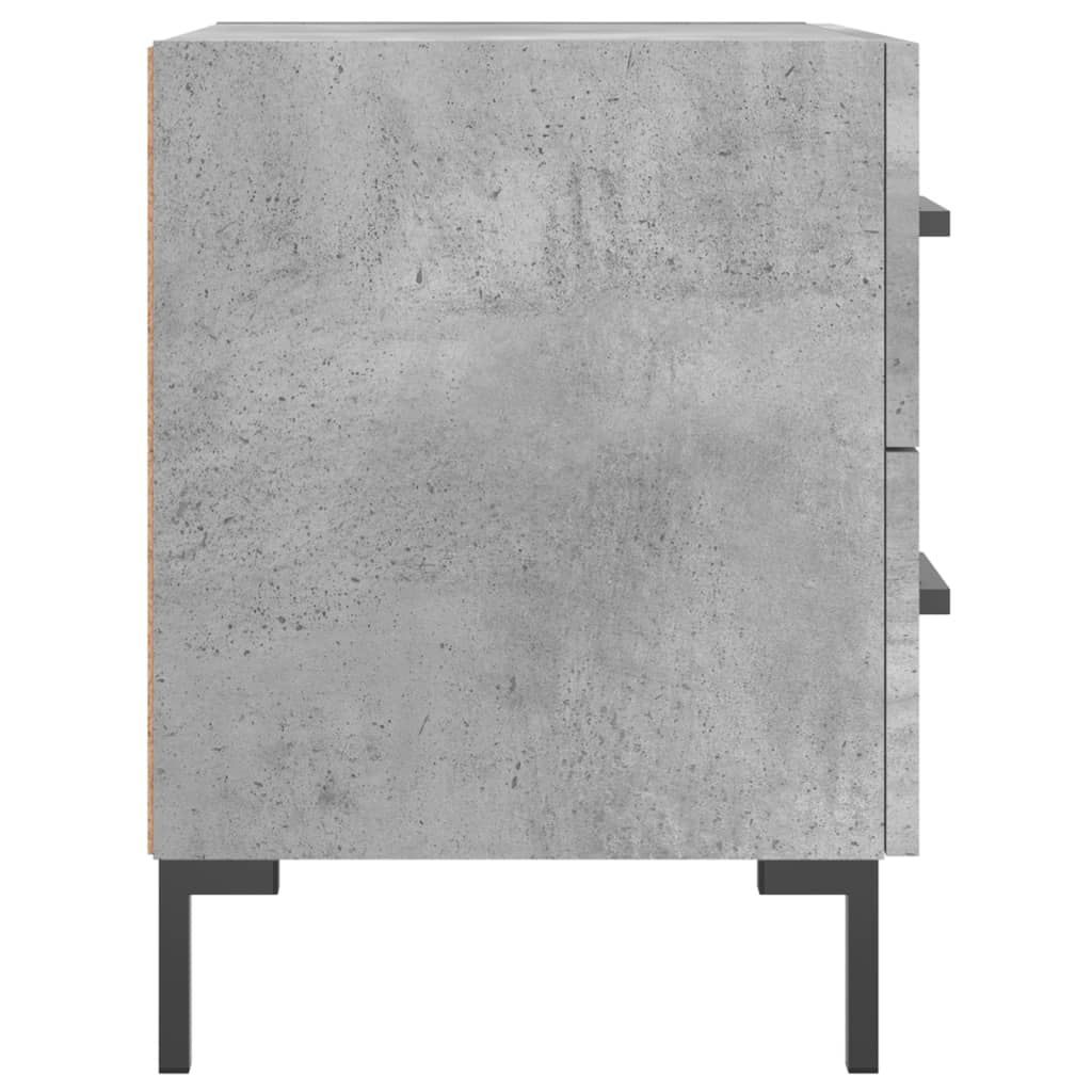 Noptiera, gri beton, 40x35x47,5 cm, lemn compozit — imaginea 7