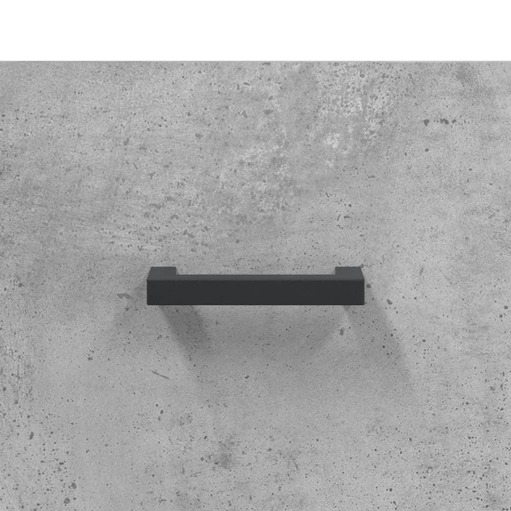 Noptiera, gri beton, 40x35x47,5 cm, lemn compozit — imaginea 9
