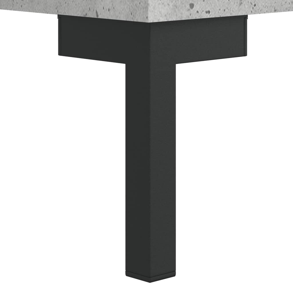 Noptiera, gri beton, 40x35x47,5 cm, lemn compozit — imaginea 10