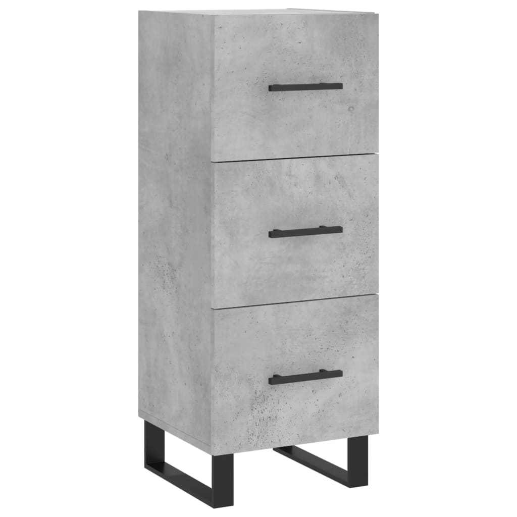 Dulap inalt, gri beton, 34,5x34x180 cm, lemn prelucrat — imaginea 5