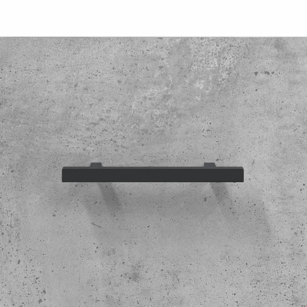 Dulap inalt, gri beton, 34,5x34x180 cm, lemn prelucrat — imaginea 9