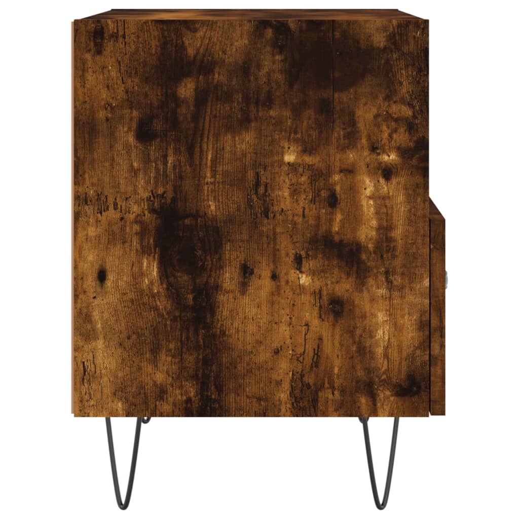 Noptiere, 2 buc., stejar fumuriu, 40x35x47,5 cm, lemn compozit — imaginea 8
