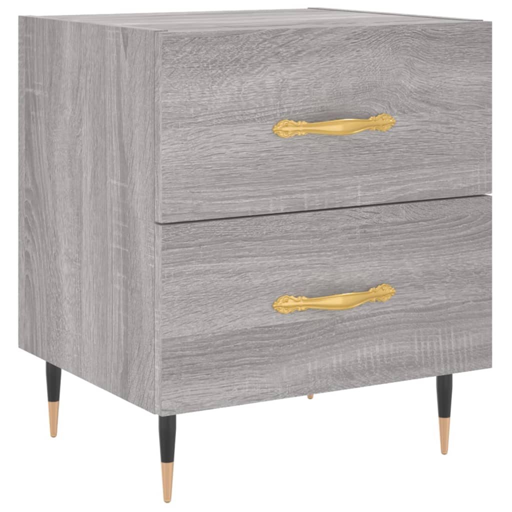 Noptiera, gri sonoma, 40x35x47,5 cm, lemn compozit