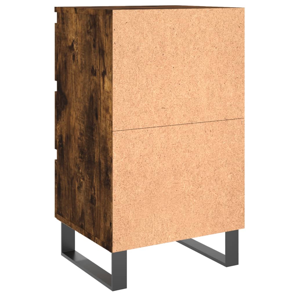 Noptiere, 2 buc., stejar fumuriu, 40x35x69 cm, lemn compozit — imaginea 8