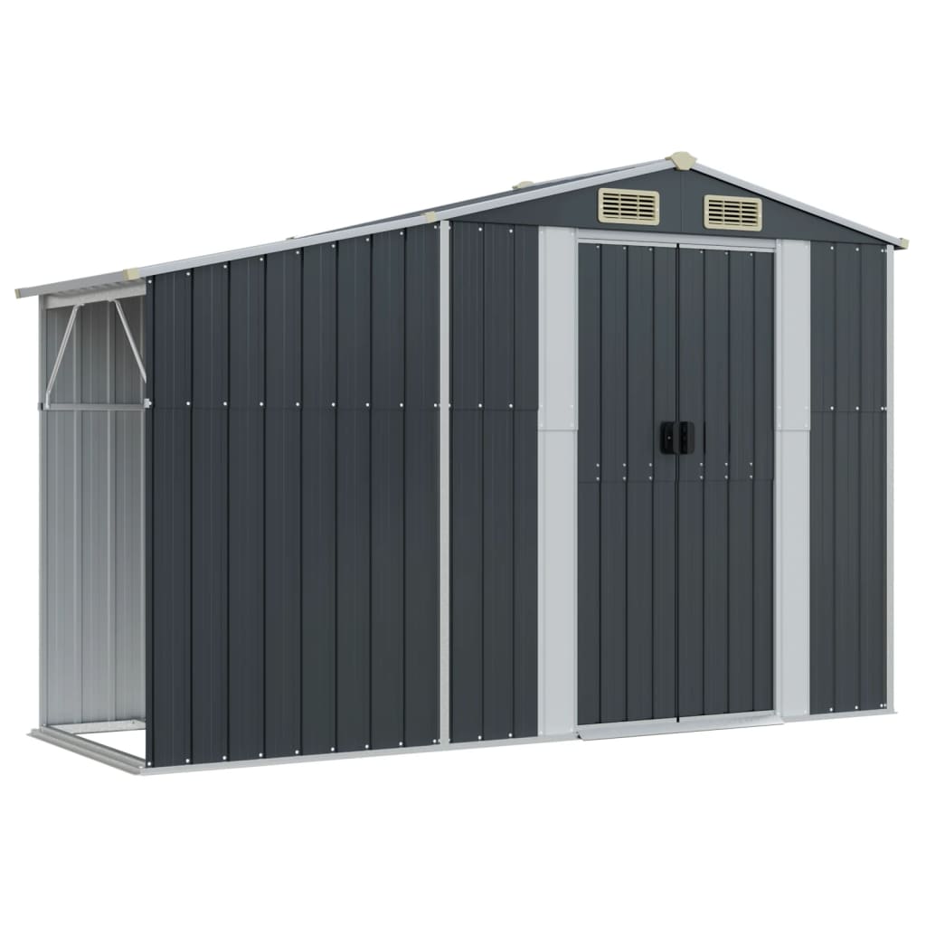 Sopron de gradina, antracit, 277x93x179 cm, otel galvanizat