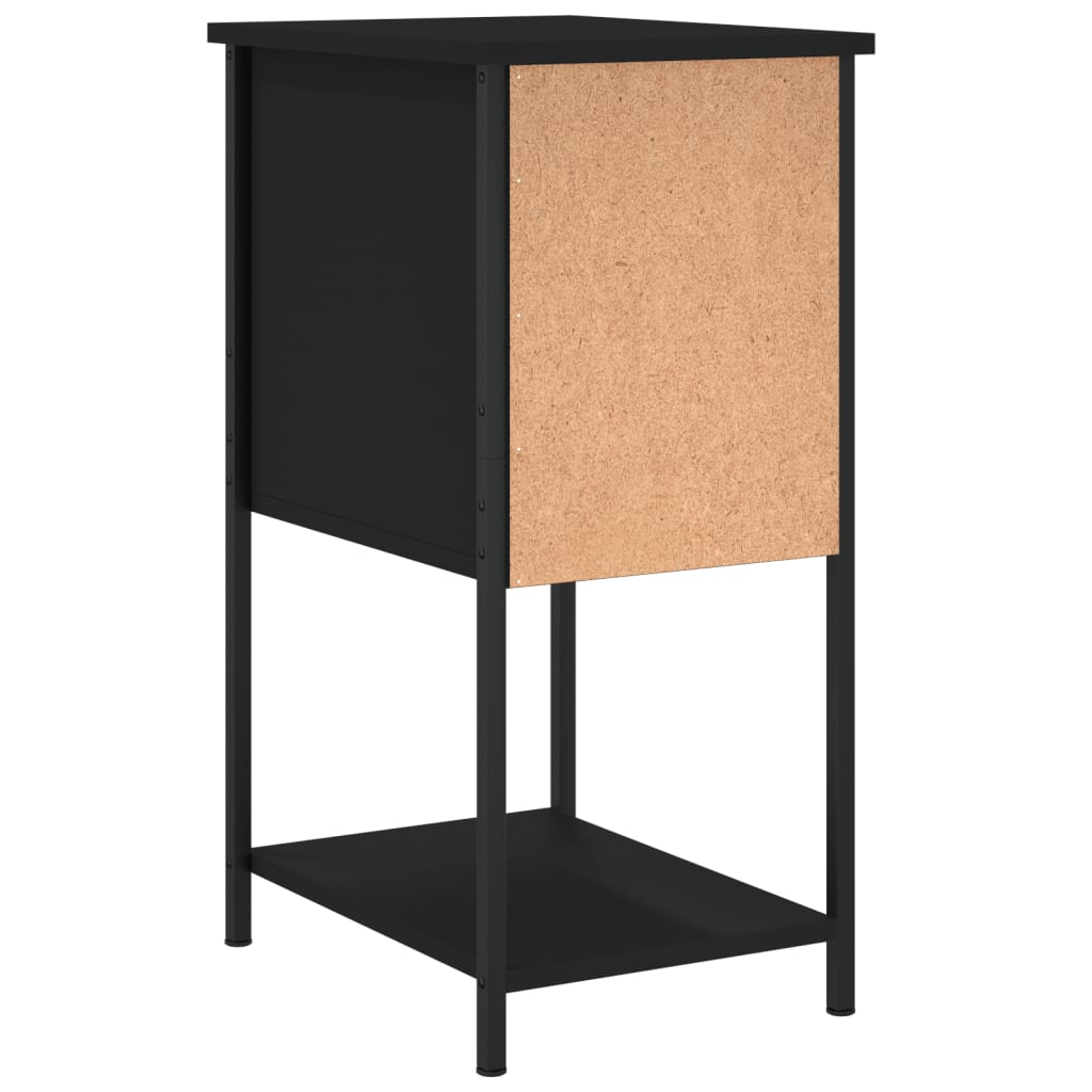Noptiere, 2 buc., negru, 32x42x70 cm, lemn compozit — imaginea 9