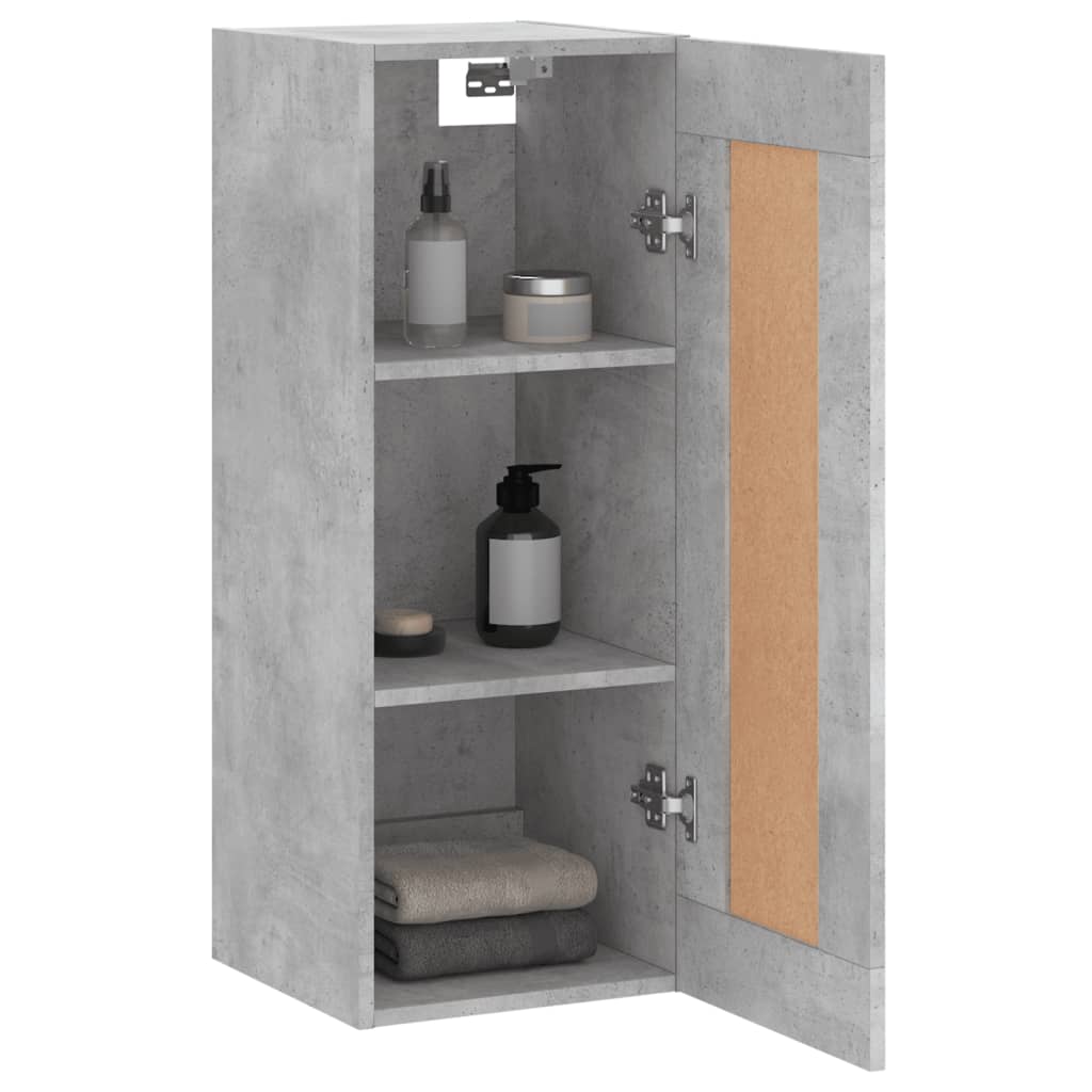 Dulap de perete, gri beton, 34,5x34x90 cm, lemn prelucrat — imaginea 4