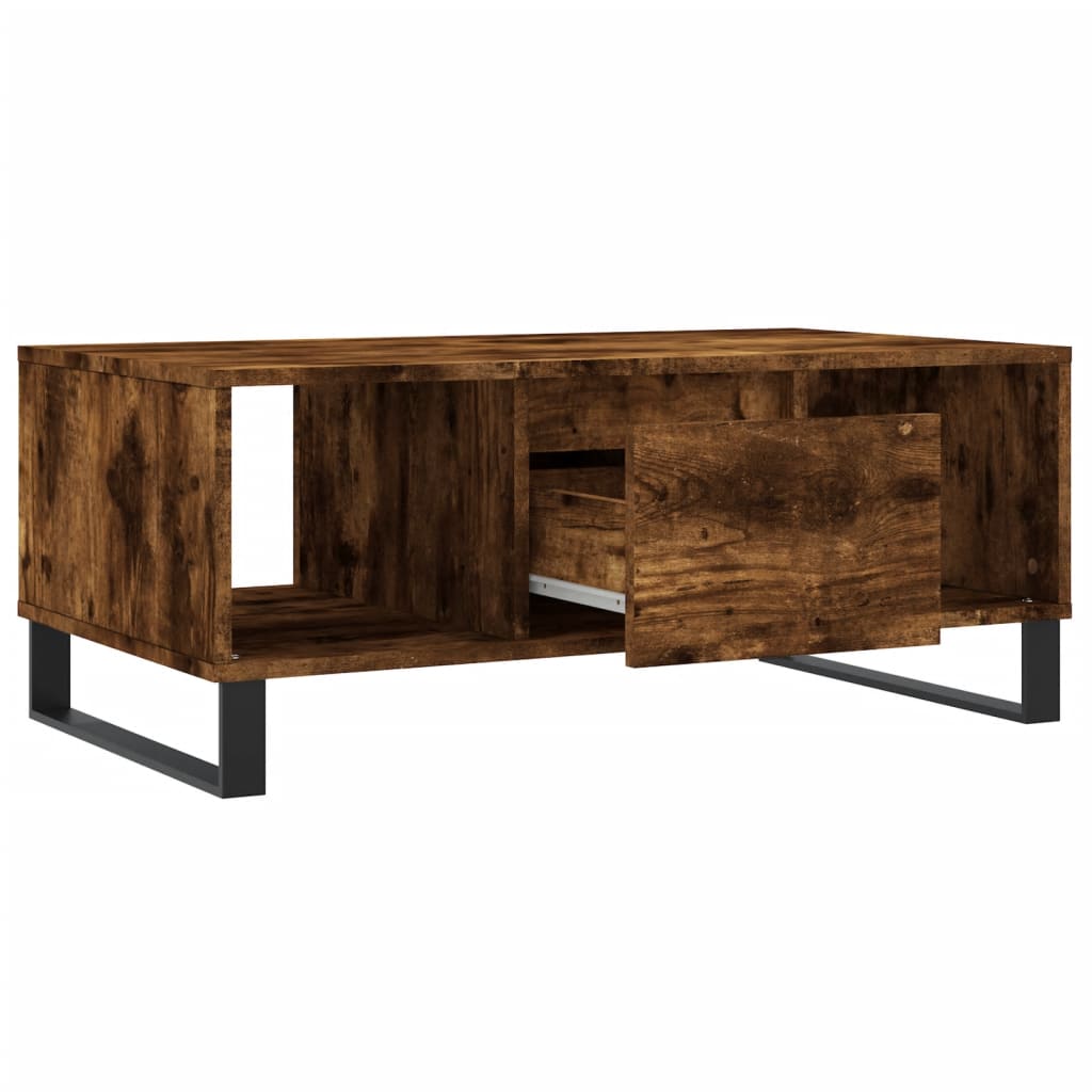 Masuta de cafea, stejar fumuriu, 90x50x36,5 cm, lemn prelucrat — imaginea 6