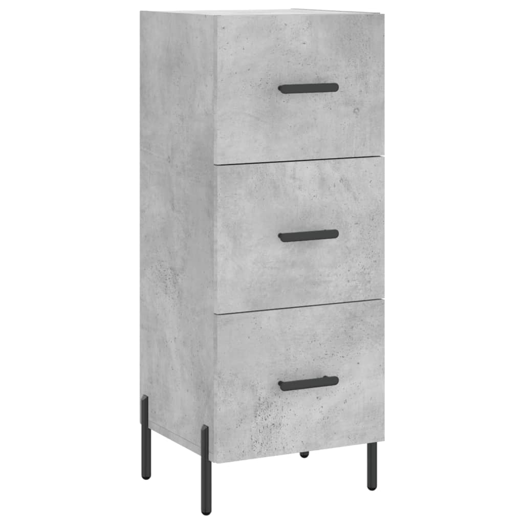 Dulap inalt, gri beton, 34,5x34x180 cm, lemn prelucrat — imaginea 5