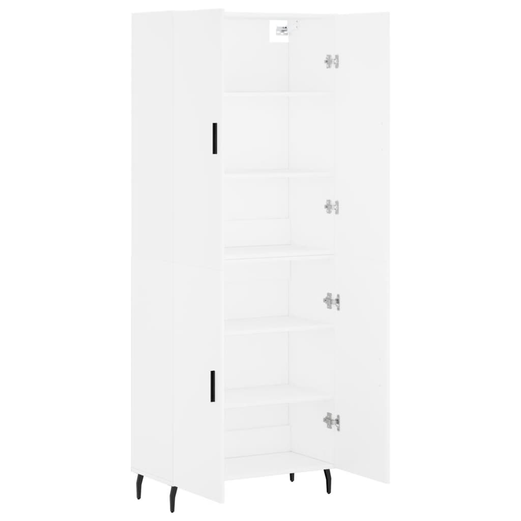 Dulap inalt, alb, 69,5x34x180 cm, lemn compozit — imaginea 4