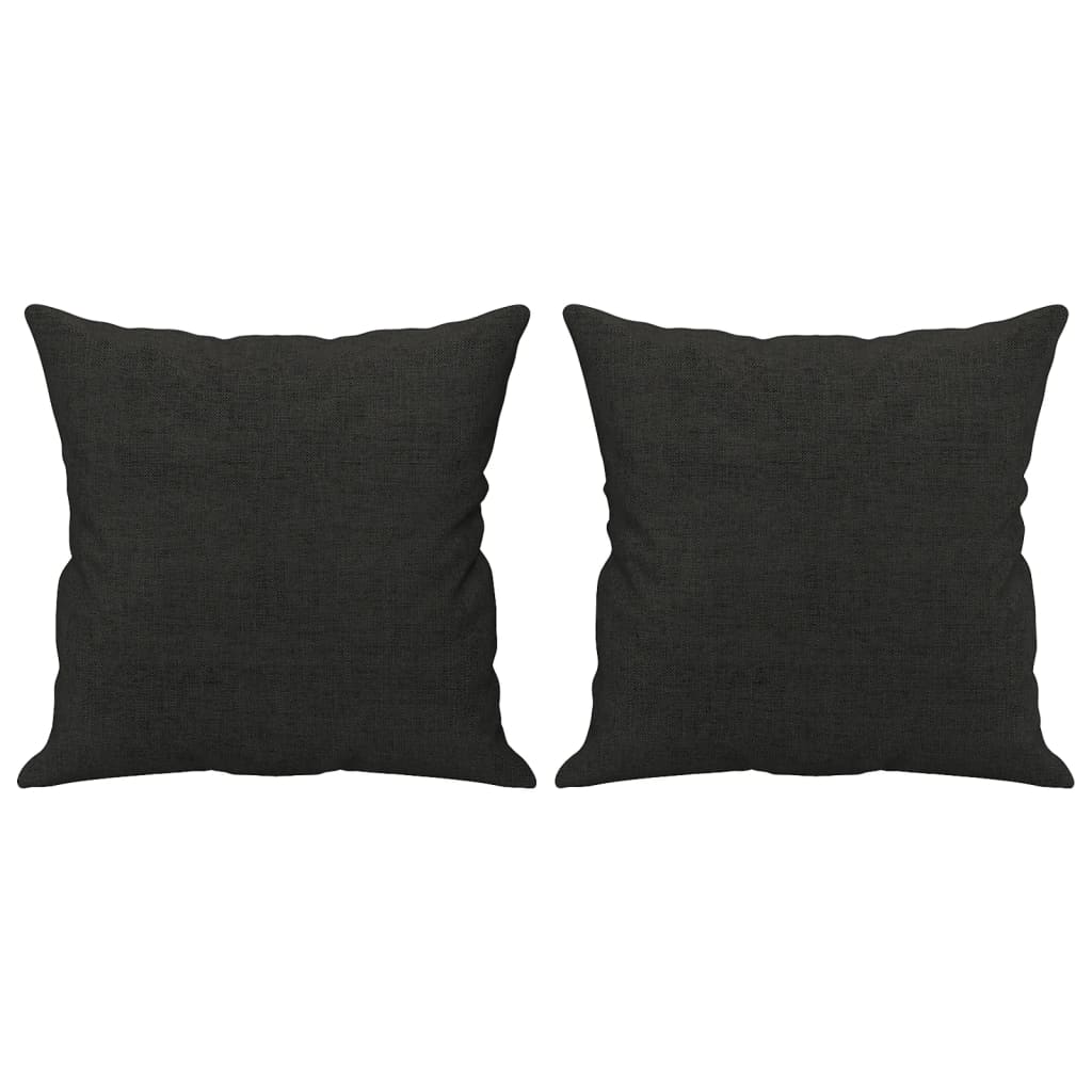 Canapea cu 2 locuri cu pernute, negru, 120 cm, textil — imaginea 5