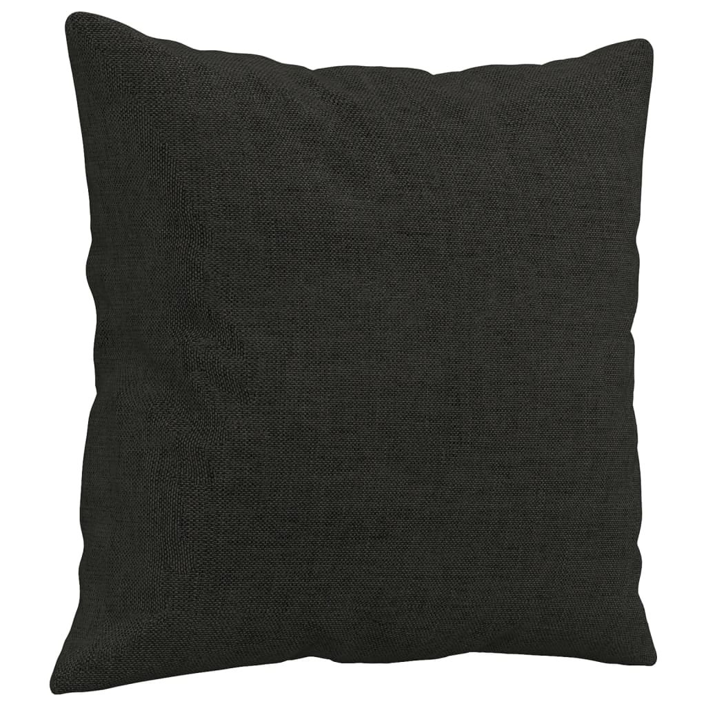 Canapea cu 2 locuri cu pernute, negru, 120 cm, textil — imaginea 6