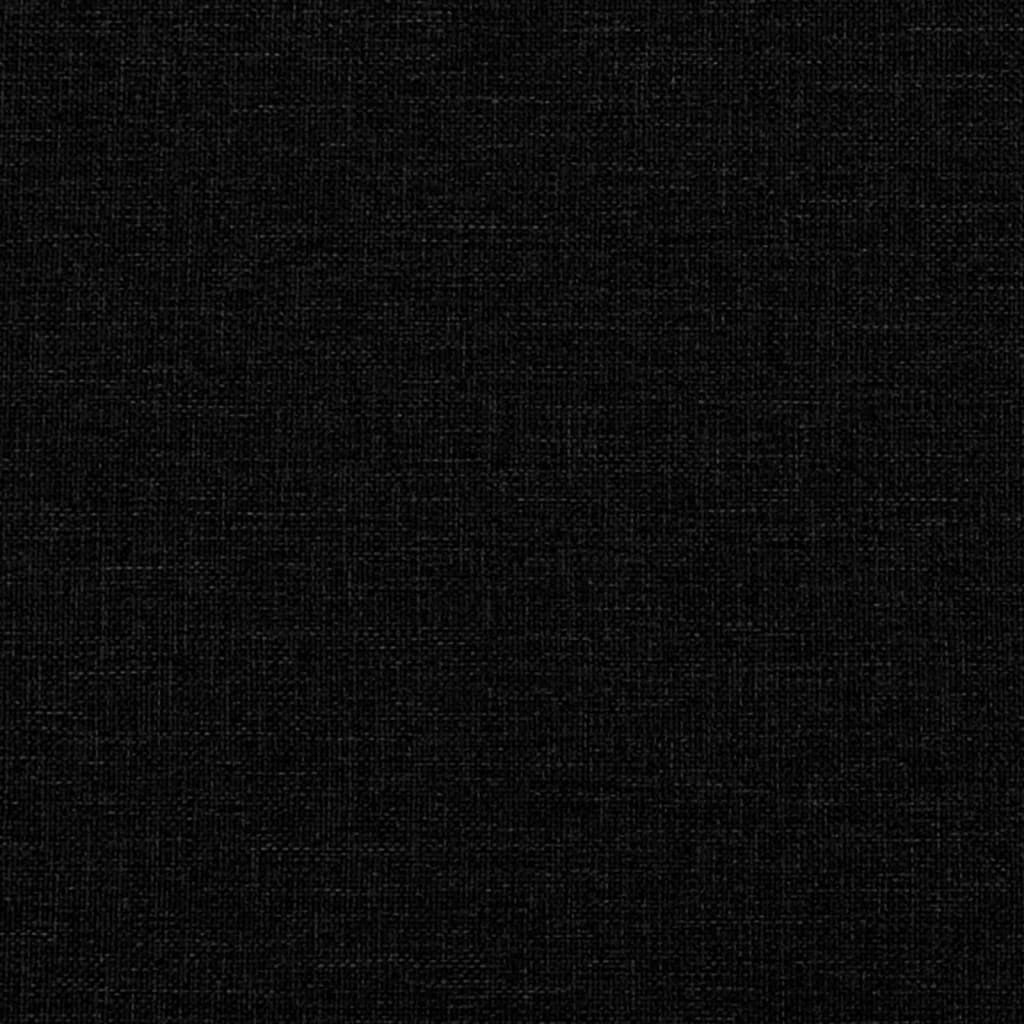 Canapea cu 2 locuri cu pernute, negru, 120 cm, textil — imaginea 7