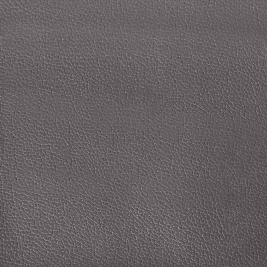 Canapea cu 2 locuri cu pernute, gri, 120 cm, piele ecologica — imaginea 7