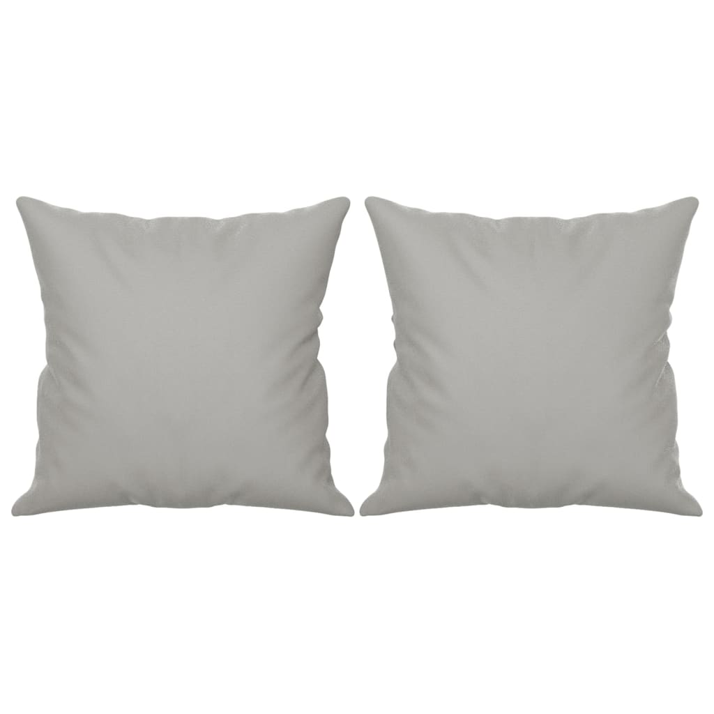 Canapea cu 2 locuri, cu perne, gri deschis, 140 cm, microfibra — imaginea 5