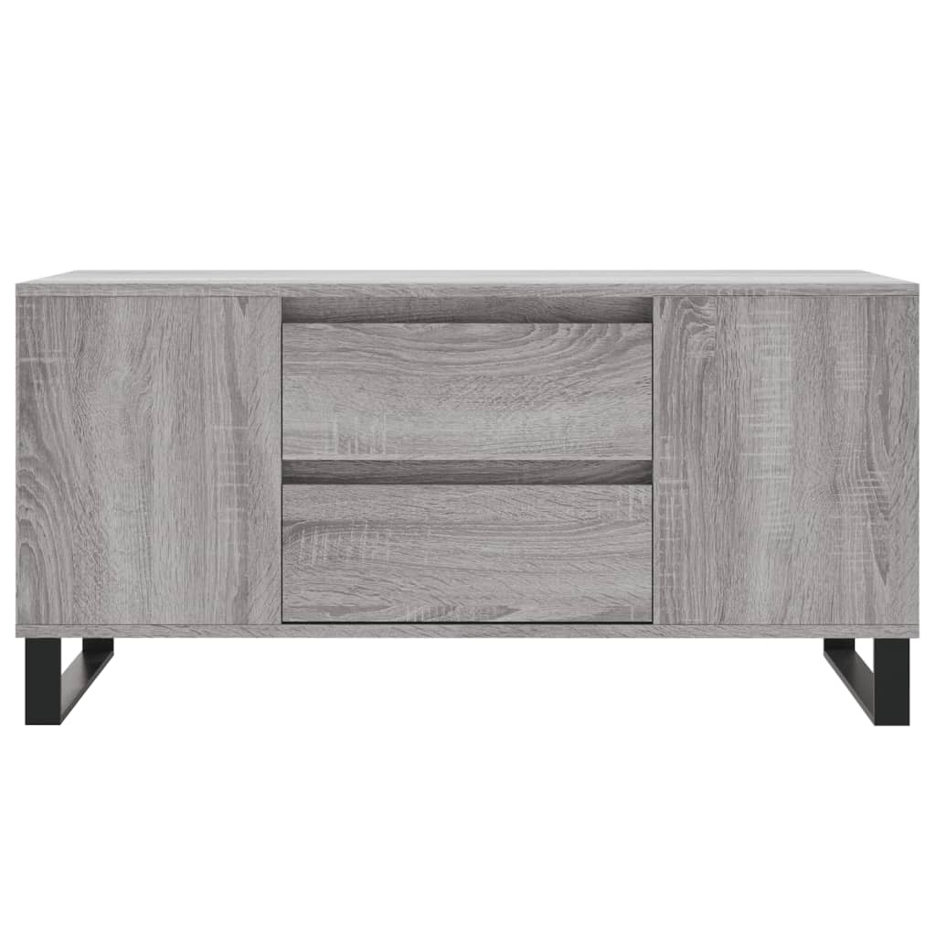 Masuta de cafea, gri sonoma, 102x44,5x50 cm, lemn prelucrat — imaginea 5