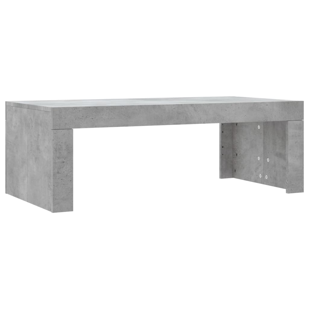 Masuta de cafea, gri beton, 102x50x36 cm, lemn prelucrat