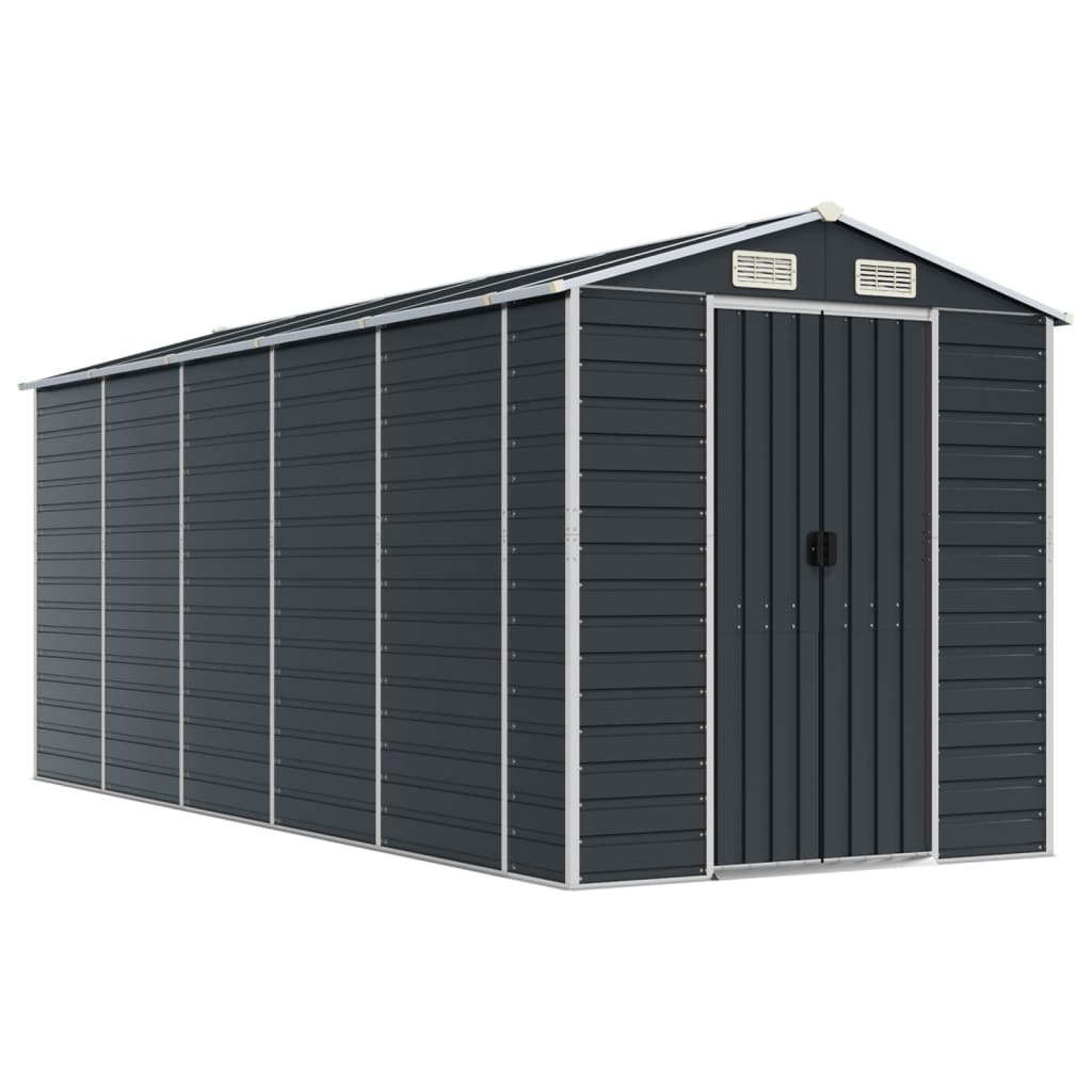 Sopron de gradina, antracit, 191x470x198 cm, otel galvanizat